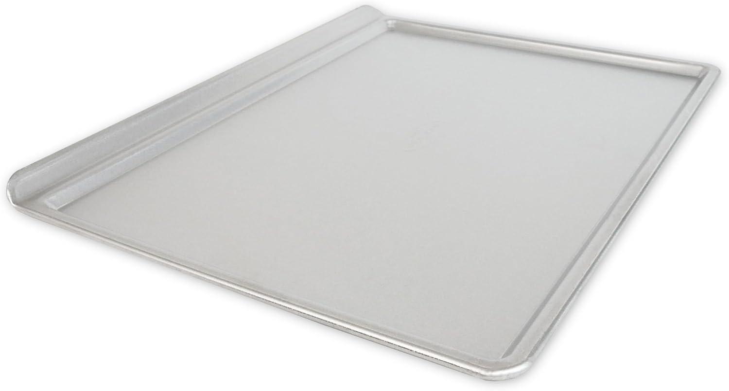image:imageUSA Pan Bakeware Traditional Aluminized Steel Uncoated Quarter Sheet Baking Sheet Pan Made without nonstick coatingNatural Metal