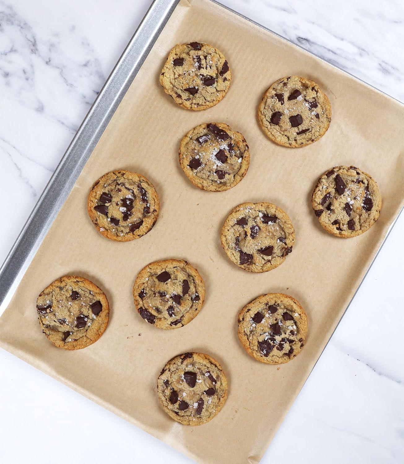 image:imageUSA Pan Precut Oversized Unbleached Baking Parchment Paper Sheets Doublesided Nonstick and Reusable Fits Half amp XL Baking Sheet Pans 100 Sheets