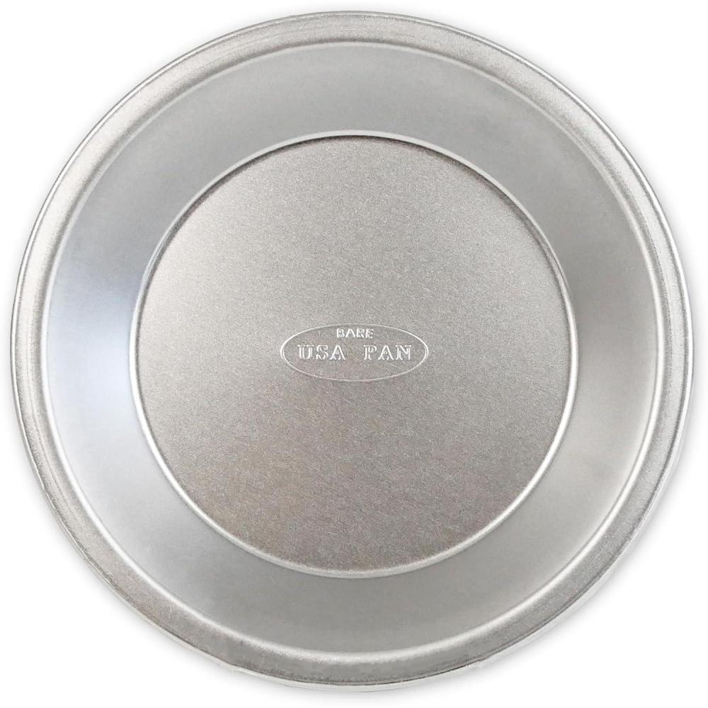 image:imageUSA Pan Bare Bakeware Traditional Aluminized Steel Uncoated 9Inch Pie Pan Made without nonstick coating