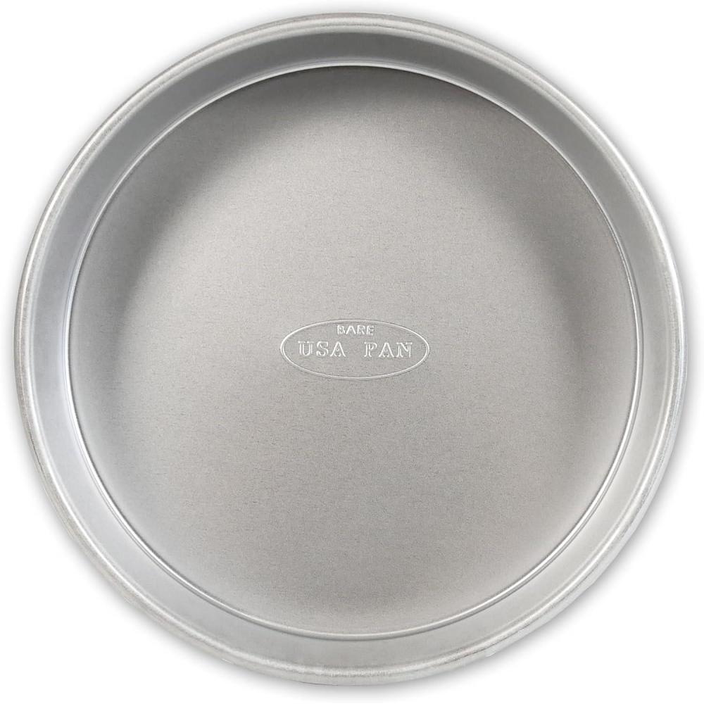 image:imageUSA Pan Bare Bakeware Traditional Aluminized Steel Uncoated Round Cake Pan Made without nonstick coating 9Inch