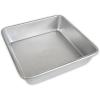 USA Pan Bare Bakeware Traditional Aluminized Steel Uncoated Square Cake Pan, Made without nonstick coating, 8 x 8-Inch