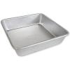 USA Pan Bare Bakeware Traditional Aluminized Steel Uncoated Square Cake Pan, Made without nonstick coating, 8 x 8-Inch
