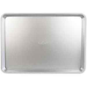 USA Pan Bakeware Traditional Aluminized Steel Uncoated Quarter Sheet Baking Sheet Pan, Made without nonstick coating(Natural Metal)