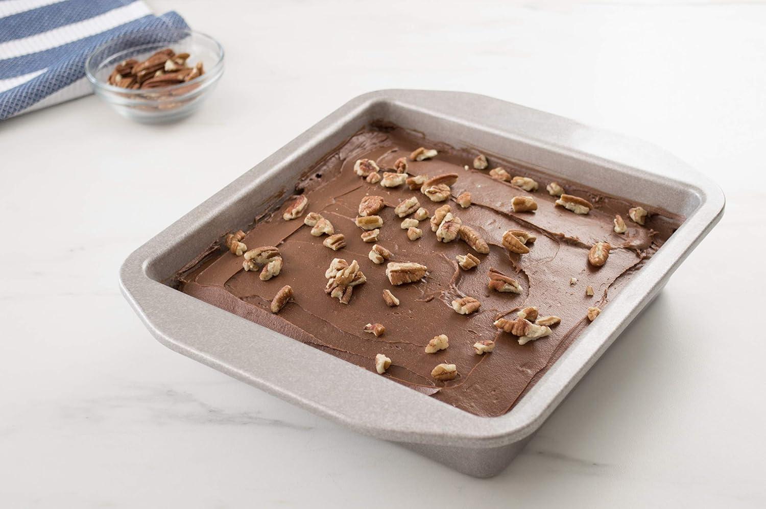 image:imageUSA Pan 1120BW3ABC1 American Bakeware Classics 8Inch Square Cake and Brownie Pan Aluminized Steel105 x 2062 x 9 inches