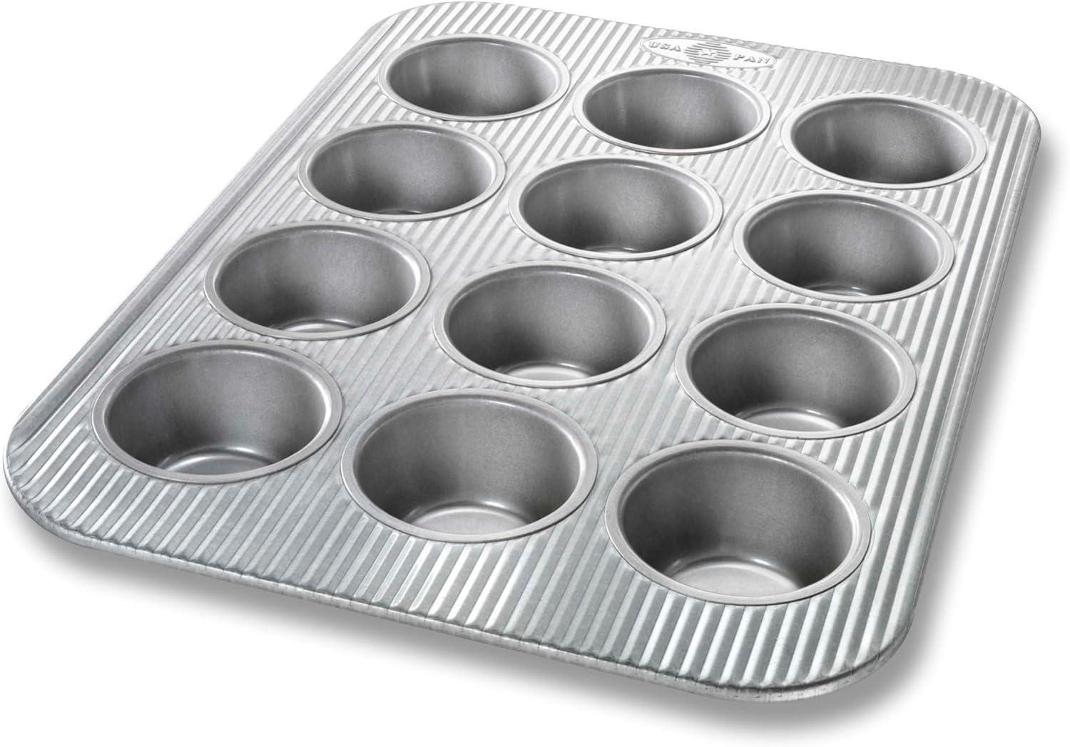 image:imageUSA Pan Bakeware Muffin Pan 12Well Set of 2 Aluminized Steel12 Cup