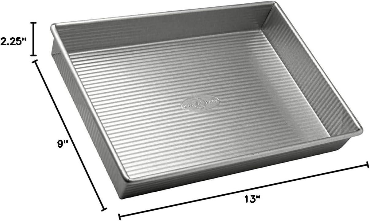 image:imageUSA Pan Bakeware Rectangular Cake Baking Pan 9 x 13 inch Nonstick amp Quick Release Coating Aluminized Steel