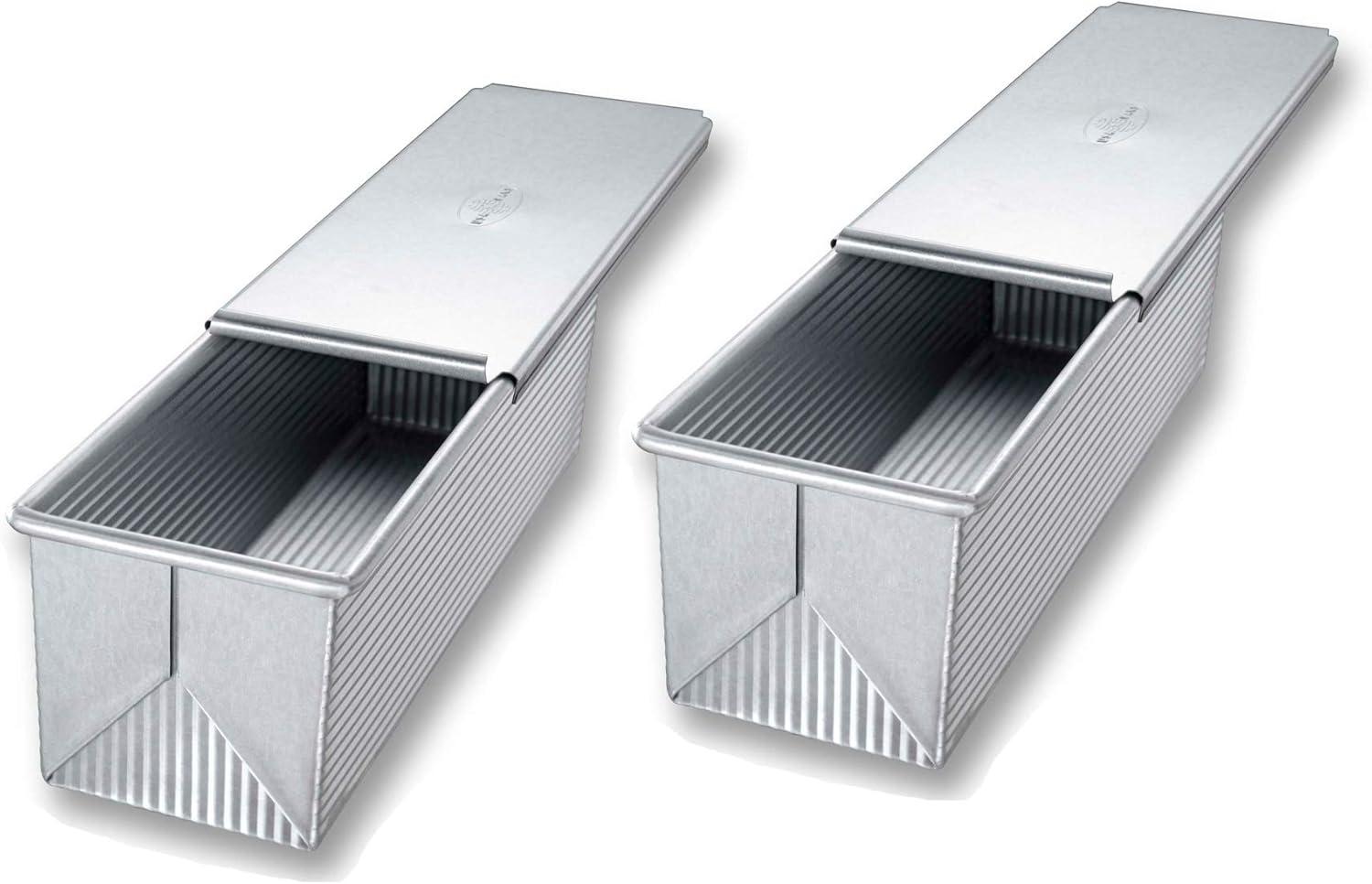 image:imageUSA Pan Pullman Loaf Pan with Cover Large w Set of 2with Lid Set of 2