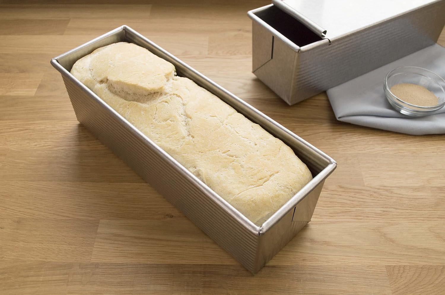 image:imageUSA Pan Pullman Loaf Pan with Cover Large w Set of 2with Lid Set of 2