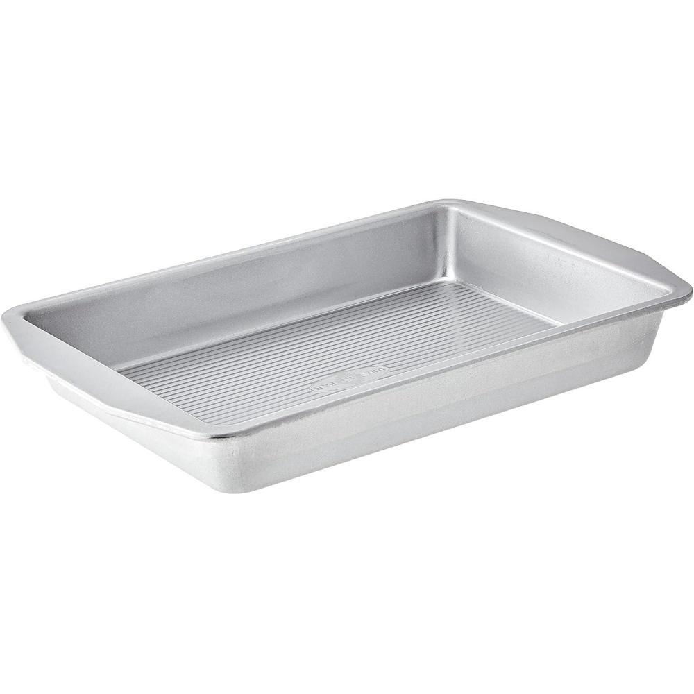image:imageUSA Pan 1110RC3ABC1 American Bakeware Classics 9 x 13Inch Rectangular Lasagna Cake and Brownie Pan Aluminized Steel9 x 13 Inch