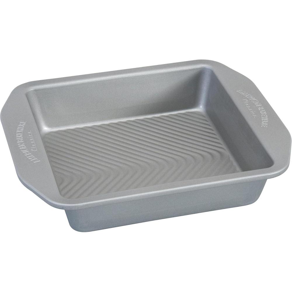 image:imageUSA Pan 1120BW3ABC1 American Bakeware Classics 8Inch Square Cake and Brownie Pan Aluminized Steel105 x 2062 x 9 inches
