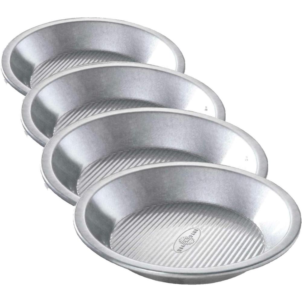 image:imageUSA Pan Bakeware Aluminized Steel Commercial Pie Pan Set of 2 SilverSet of 6