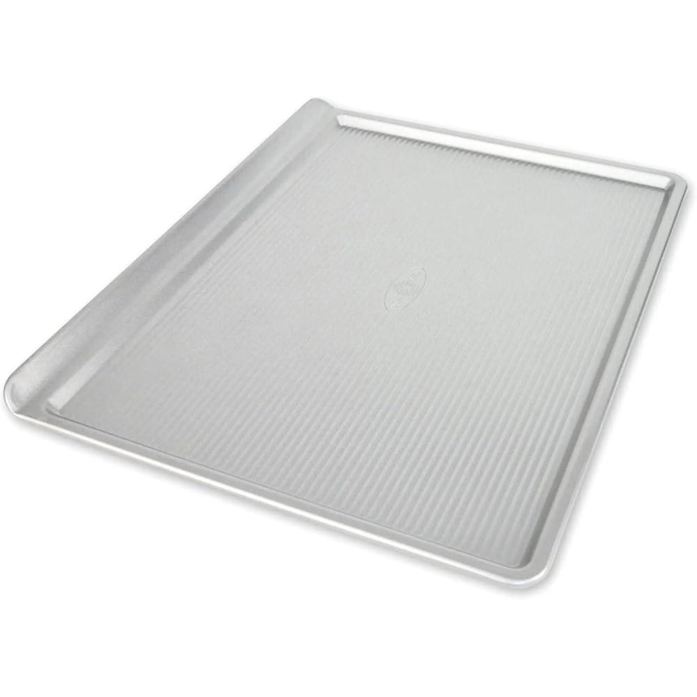 image:imageUSA Pan Bakeware Cookie Sheet Warp Resistant Nonstick Baking Pan Made in the USA from Aluminized Steel Large Set of 2Large Set of 1