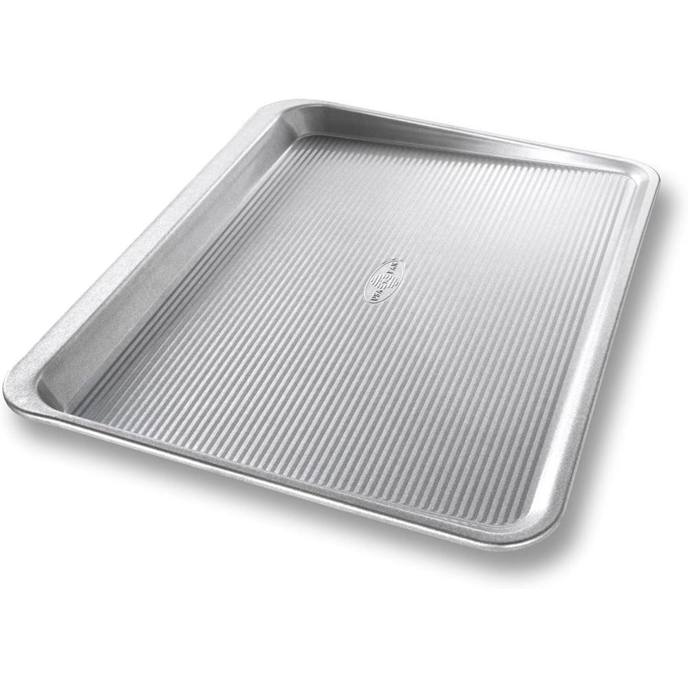 image:imageUSA Pan Bakeware Easy Slide Non Stick Cookie Sheet Pan MediumLarge