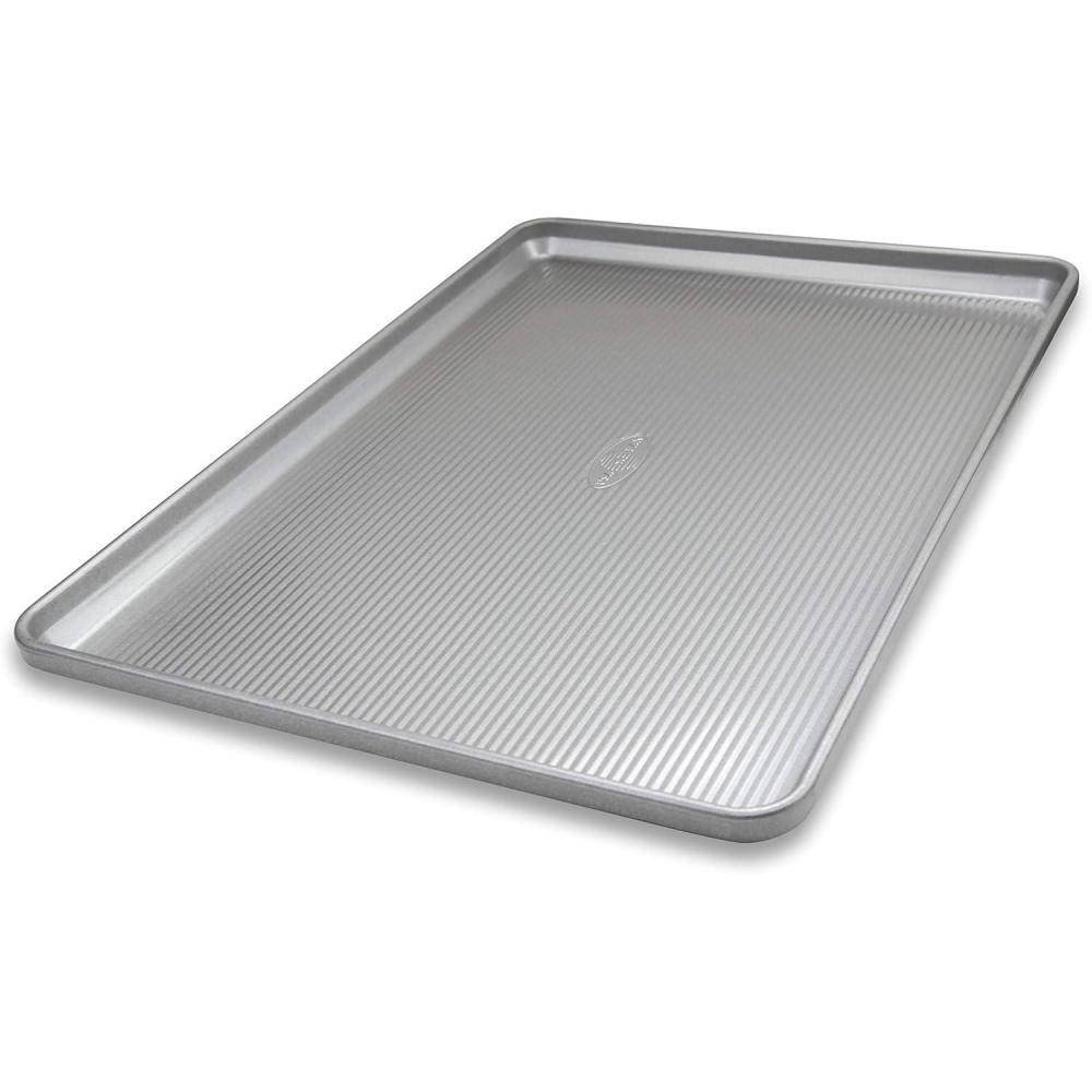 image:imageUSA Pan Bakeware Heavy Duty Extra Large Sheet Pan Warp Resistant Nonstick Baking Pan Aluminized SteelHalf Sheet Pan