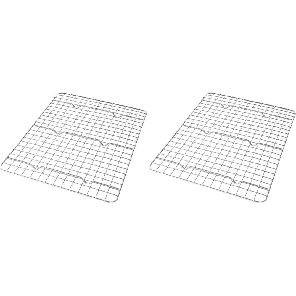 image:imageUSA Pan Half Sheet Nonstick Roasting and Cooling Rack Set of 2Quarter Sheet Cooling Rack Pack of 2