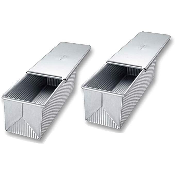 image:imageUSA Pan Pullman Loaf Pan with Cover Large w Set of 2with Lid Set of 2