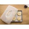 USA Pan Bakeware Nonstick Jelly Roll Pan With Lid, White(Jelly Roll Pan with Lid)