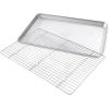 USA Pan Bakeware Quarter Sheet Baking Pan and Bakeable Nonstick Cooling Rack Set, Metal(Extra Large Sheet (Pack of 1))