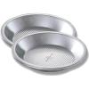 USA Pan Bakeware Aluminized Steel Commercial Pie Pan, Set of 2, Silver(Set of 2)