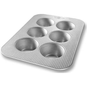 USA Pan Bakeware Muffin Pan, 12-Well, Set of 2, Aluminized Steel(6 Cup)