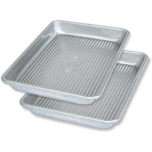 USA Pan Bakeware Nonstick Extra Large Baking Sheet Pan, Aluminized Steel(Set of 2)