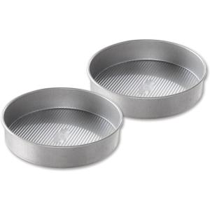 USA Pan Bakeware Round Cake Pan, 9 inch, Nonstick & Quick Release Coating, Made in the USA from Aluminized Steel, Set of 2(NULL)